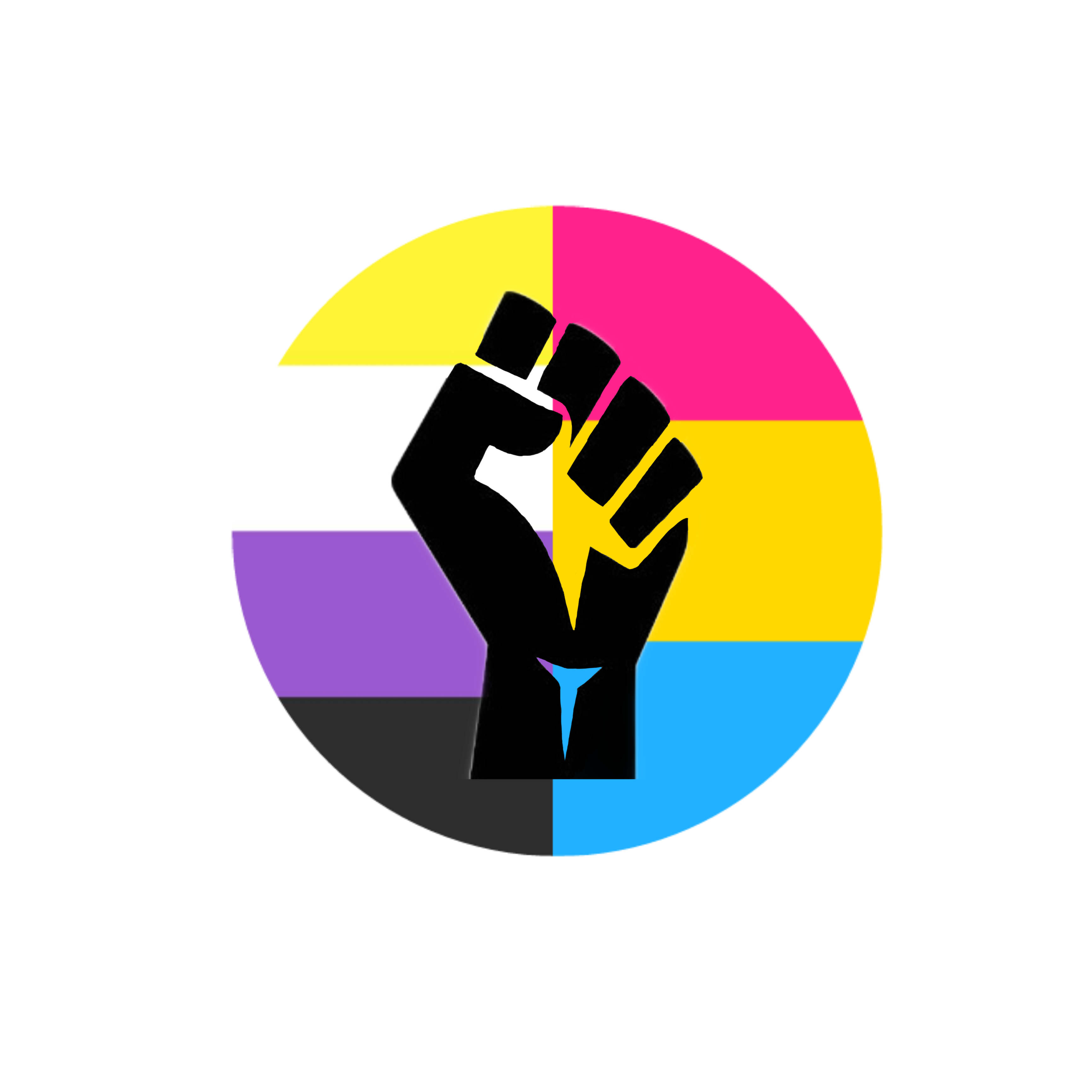 pansexual nonbinary non blm sticker by @sw1ftsp4rr0w