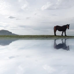 horse reflection freetoedit pcwaterreflection waterreflection