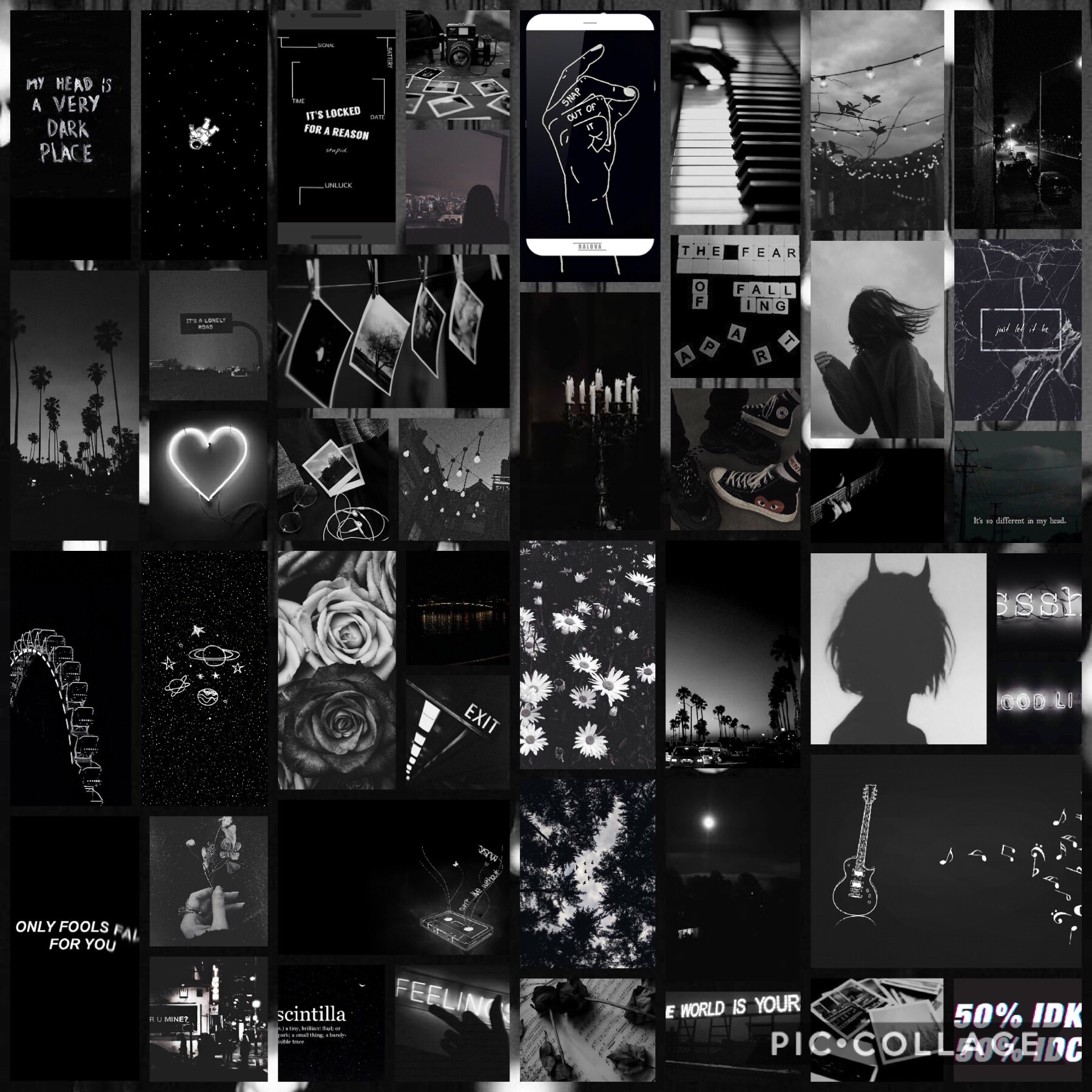 Black and white aesthetic edits