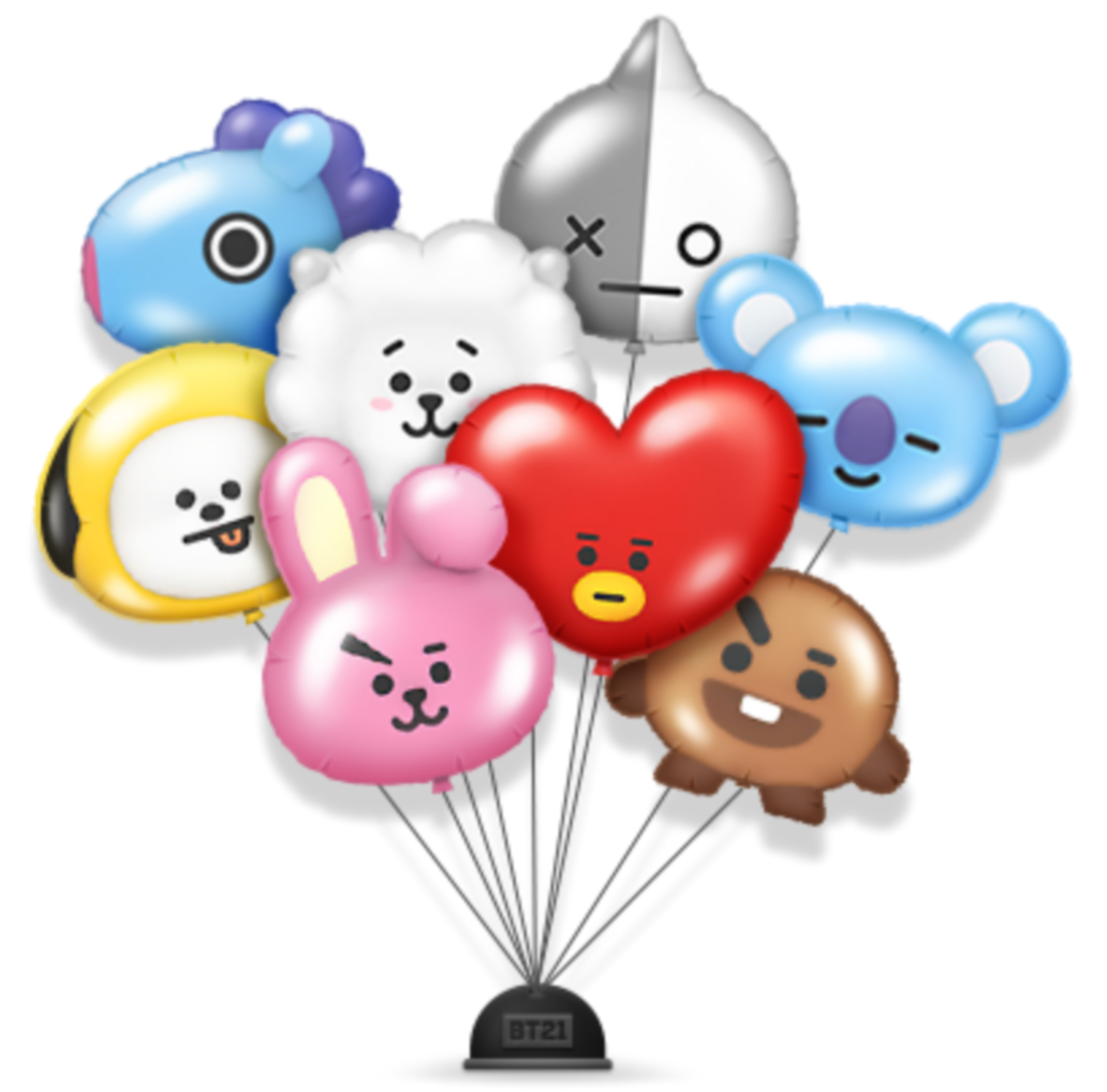 Тата и куки bt21. Bt21 cooky and Tata. Веер bt21. Воздушный шарик bt21 BTS.