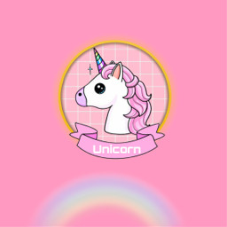 unicorn unicornio cute unicornlogo kawaii aesthetic freetoedit