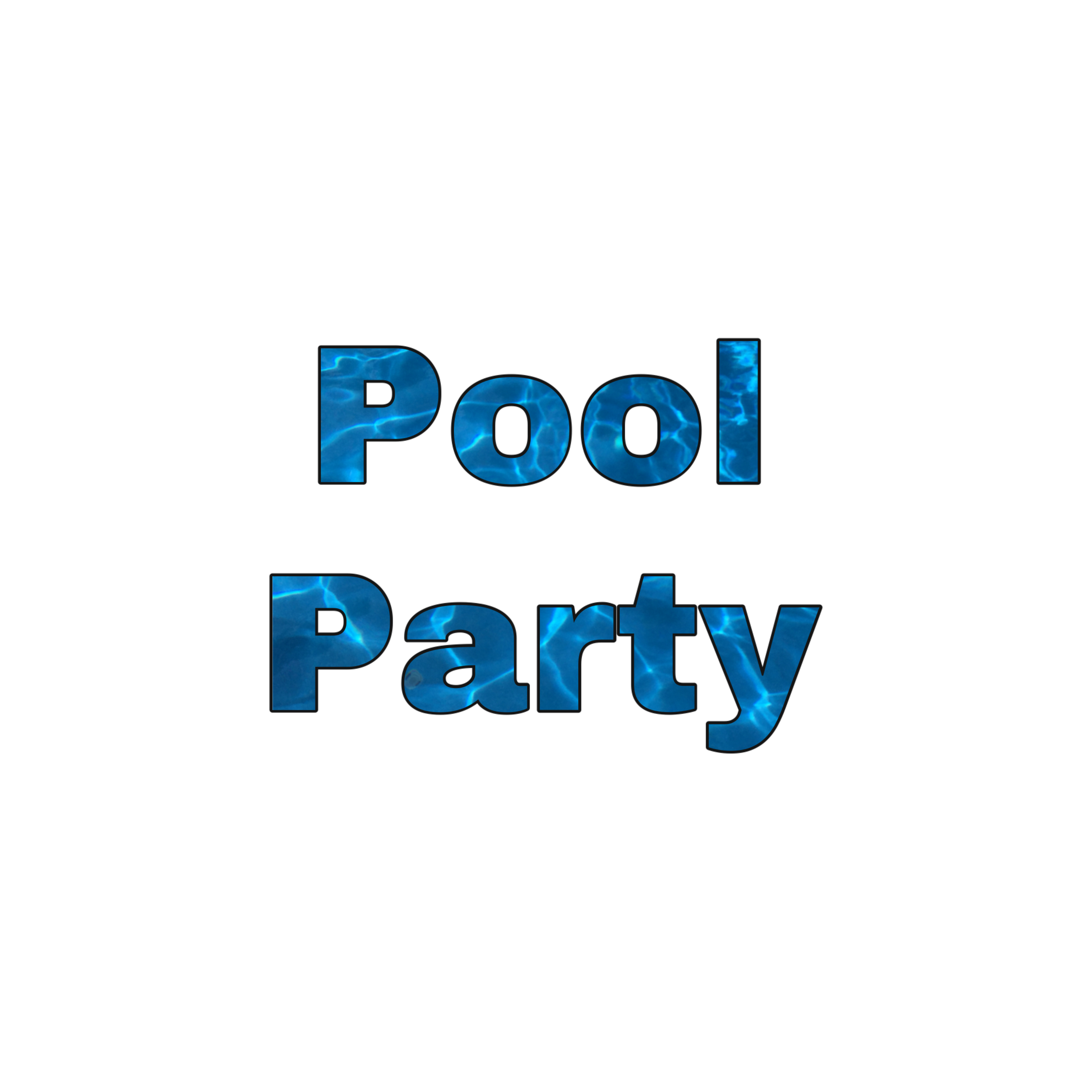 poolparty pool water party text message sticker by @fractorz