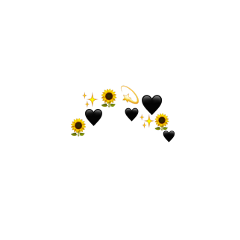 flores negro amarillo girasoles freetoedit