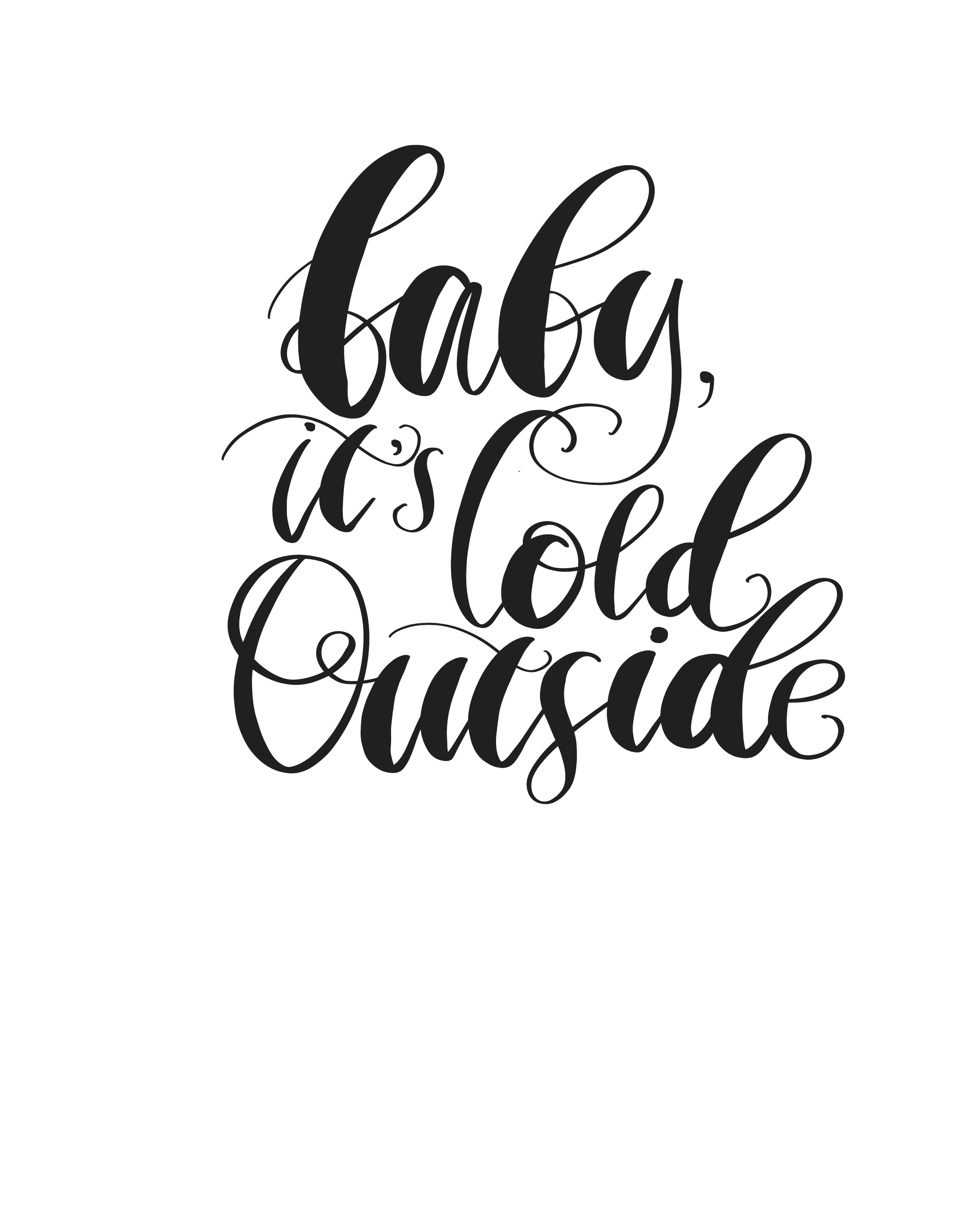 Babyitscoldoutside Calligraphy Sticker By Stacey4790