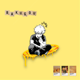 bakugou bakugoukatsuki mha bnha anime animeaesthetic aesthetic yellow freetoedit
