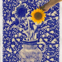 myflowerart floral blue artistic ircsunflowerinmyhand freetoedit