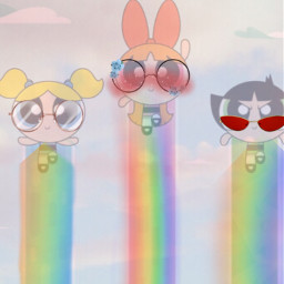 powerpuffgirls rainbow glasses thenewpowerpuffgirls freetoedit