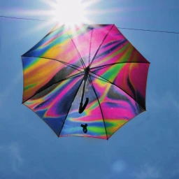 freetoedit umbrella sky bluesky sun rcholographicbackground