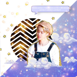 jiminie lovely clouds stars freetoedit