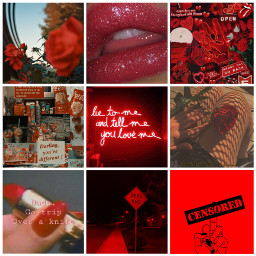red aesthetic redaesthetic lipstick middlefinger roses freetoedit