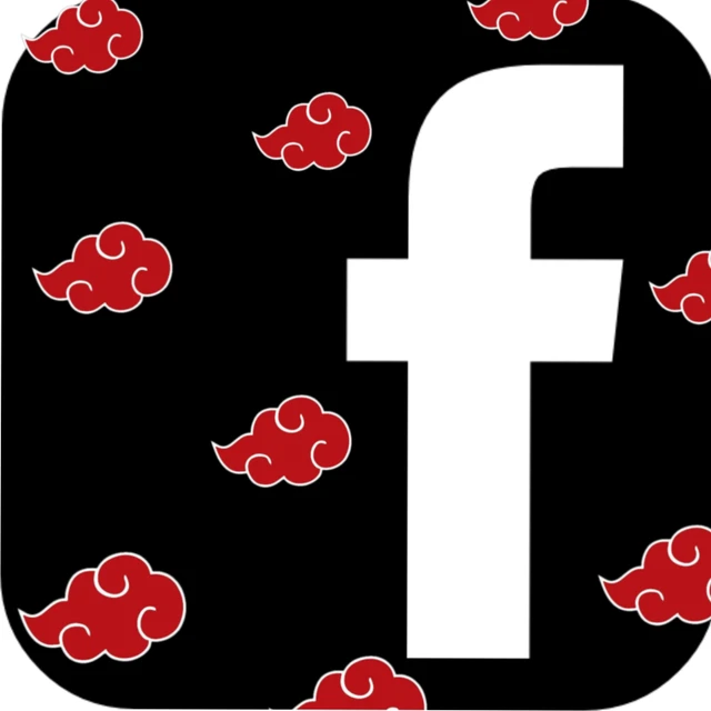 Facebook Logo Akatsuki Black Iphone Image By Jade Uwu Facebook Logo Akatsuki Black Iphone Image By Jade Uwu