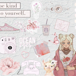 aesthetic pink anime collage freetoedit