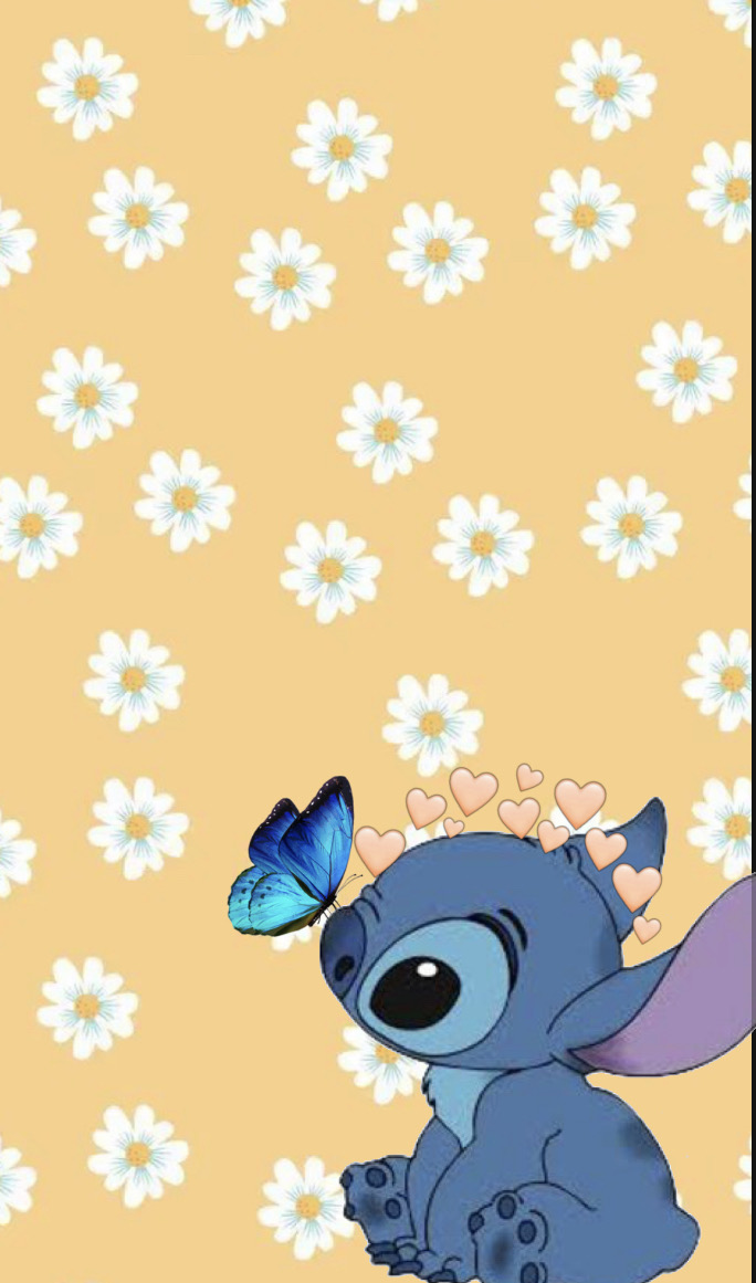 Stitch Butterfly Wallpaper Cute