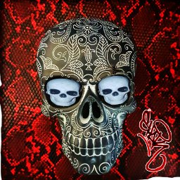freetoedit skullart skull skullhead horror dayofthedead