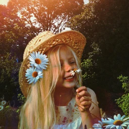 children kids flower sunset freetoedit ecfloralface floralface