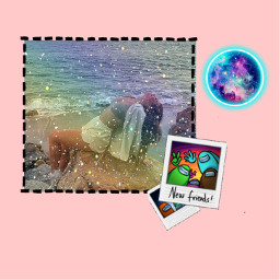 freetoedit fanartofkai beautifulbirthmarks beach sea peace travel girl galaxy pink picsart