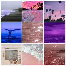 beach purple blue pink aesthetic freetoedit
