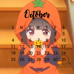 halloween anime calendar srcoctobercalendar octobercalendar freetoedit