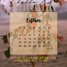 autumn calendar fyp foryoupage aesthetic freetoedit srcoctobercalendar octobercalendar