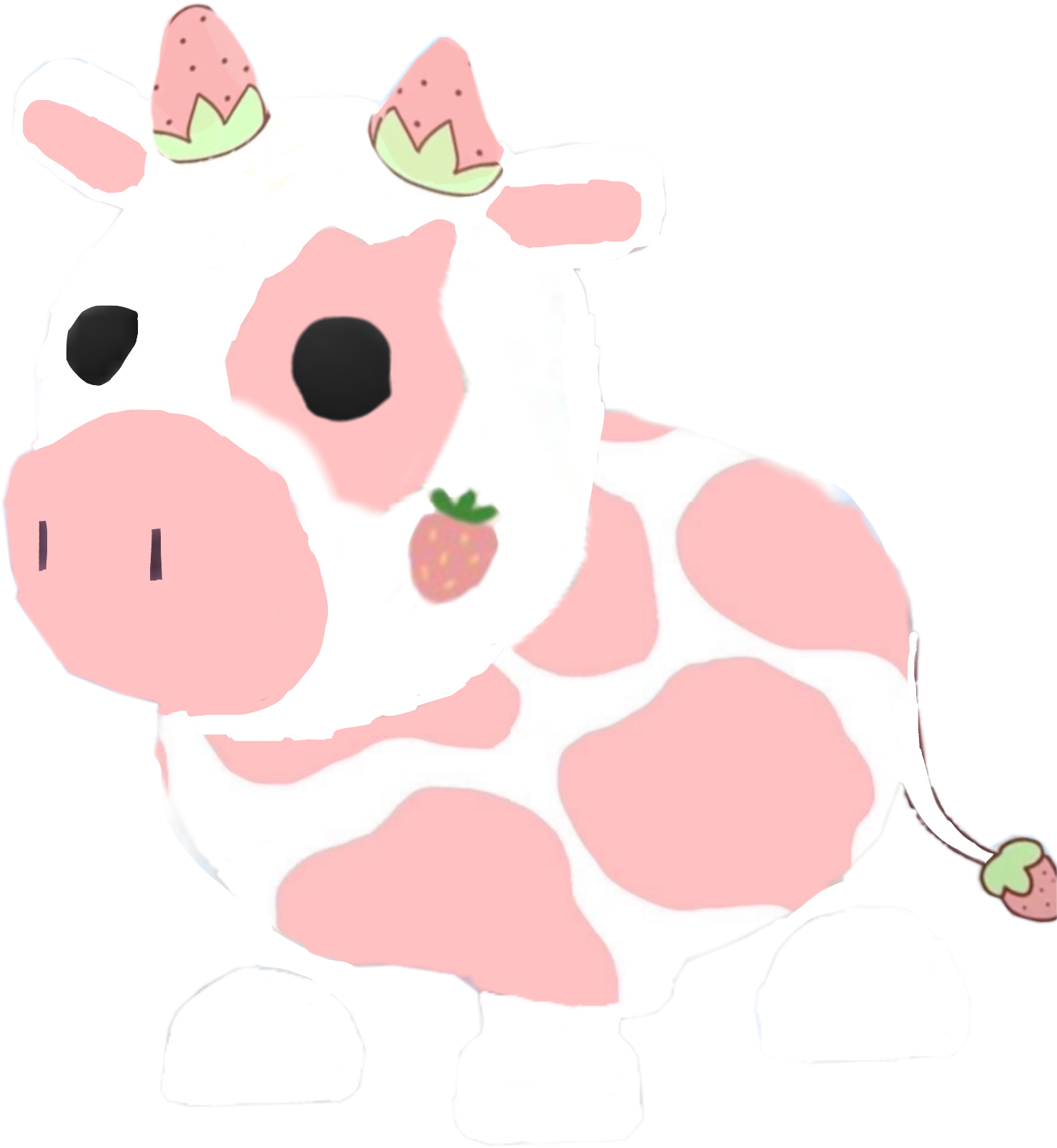 strawberrycow adoptme cow adoptmecow sticker by @rudolpha04