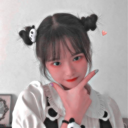 freetoedit aesthetic pink panda korea koreangirl cute