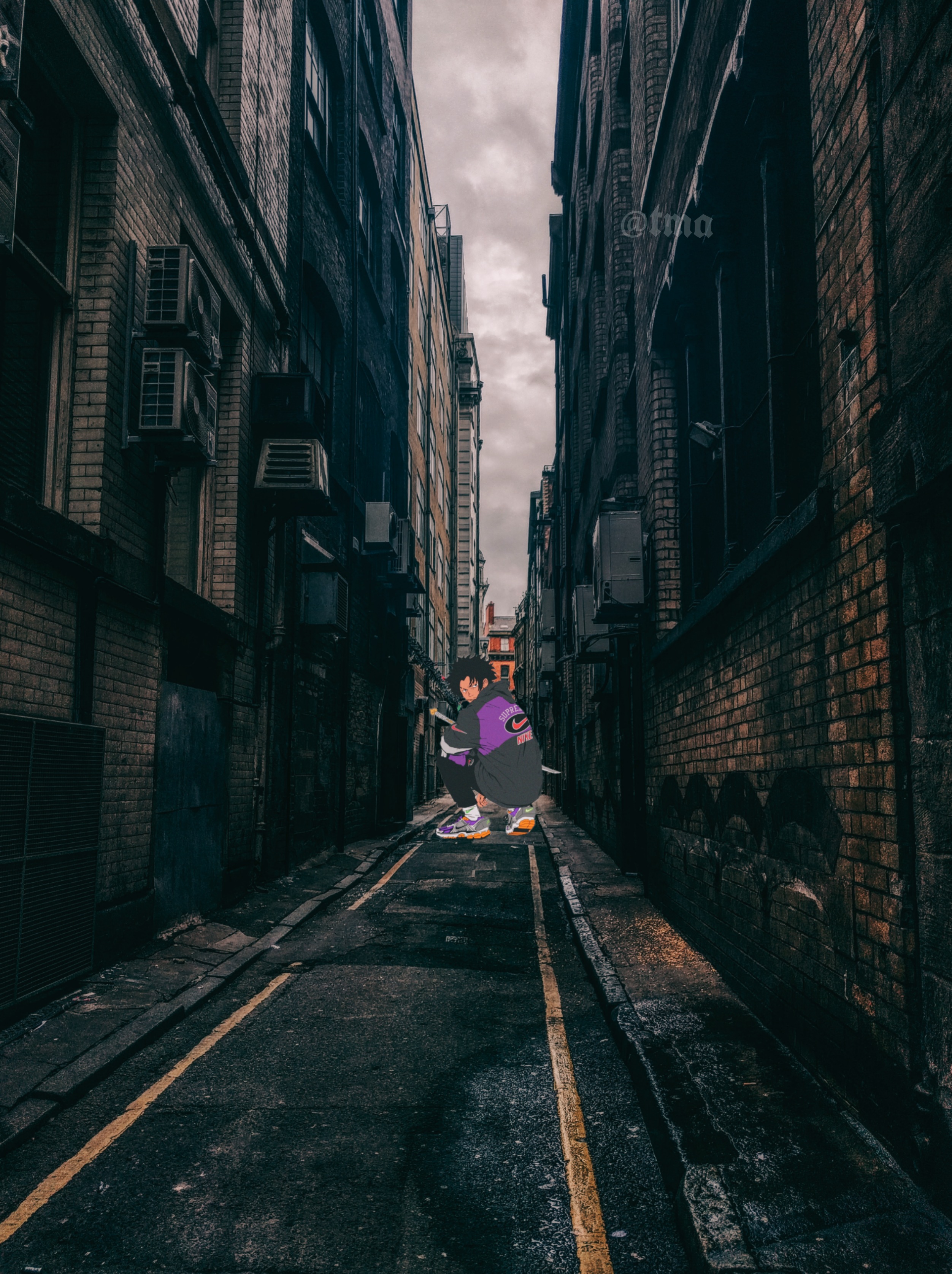 Anime Alleyway By The Masked Artist