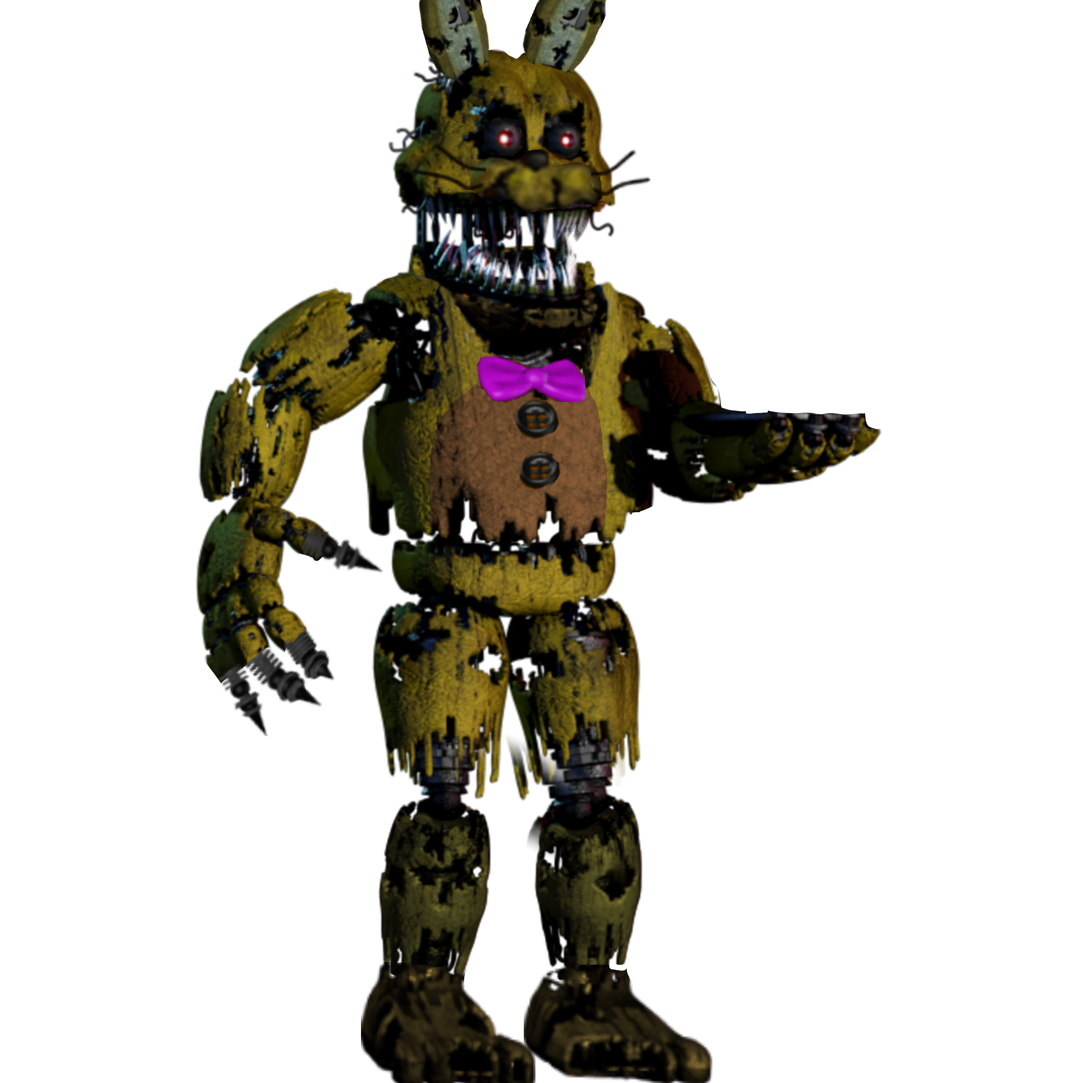 spring bonnie nightmare springbonnie sticker by @fnafart60