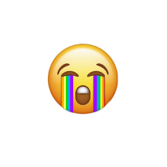 emoji triste emojitriste stikcers adesivo arcobaleno 🌈🌈🌈🌈🌈 freetoedit