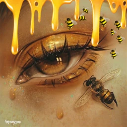 bee eyes yellow freetoedit srcbethequeenbee bethequeenbee