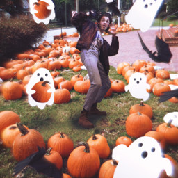man ghost coolstickers pumpkins bats ftestickers picsarteffects madewithpicsart scary freetoedit