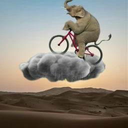 bicycle elephant rider surreal surrealedit madewithpicsart freetoedit ecsurrealisticworld surrealisticworld
