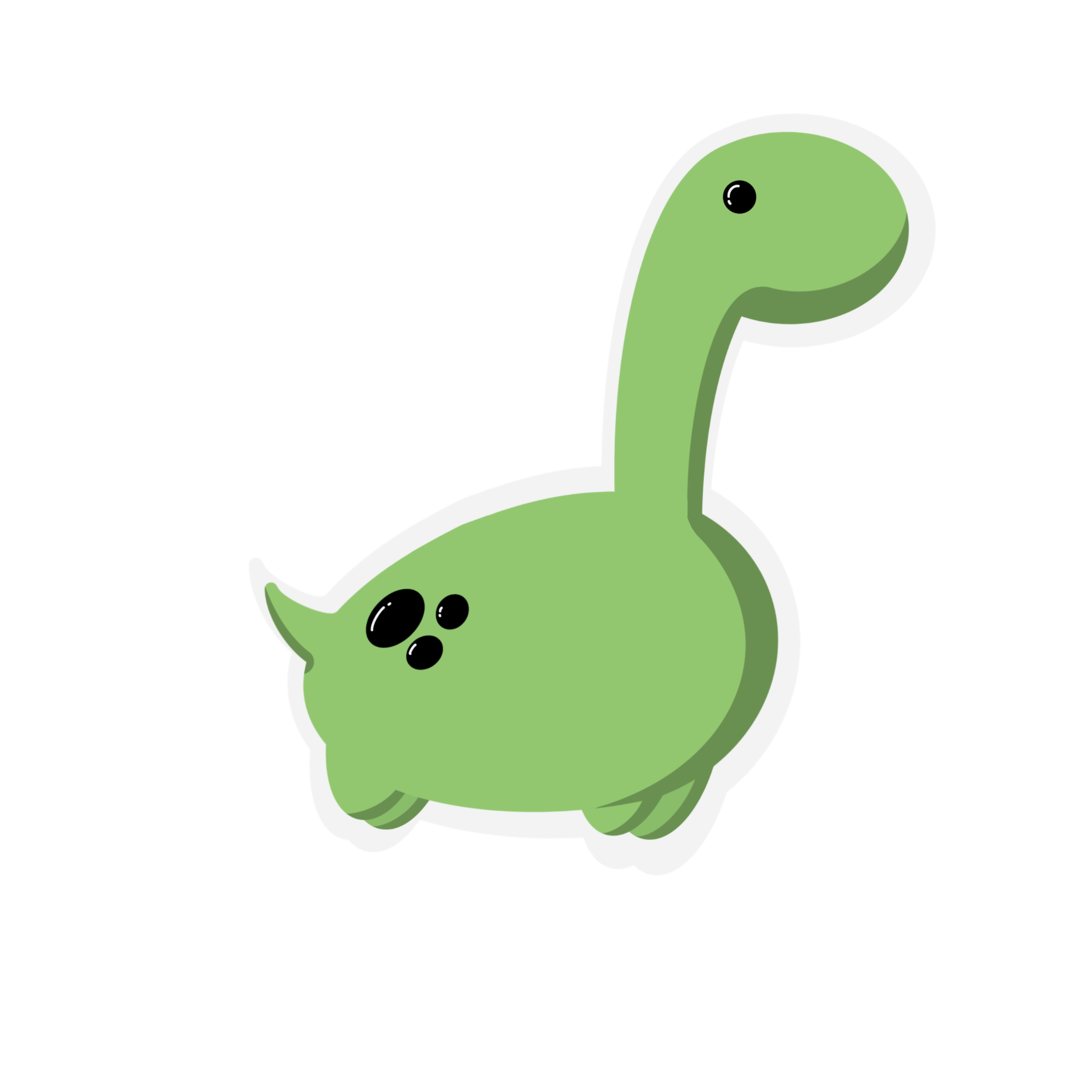 dinosaur dino green sticker sticker by @only_happy_vibes