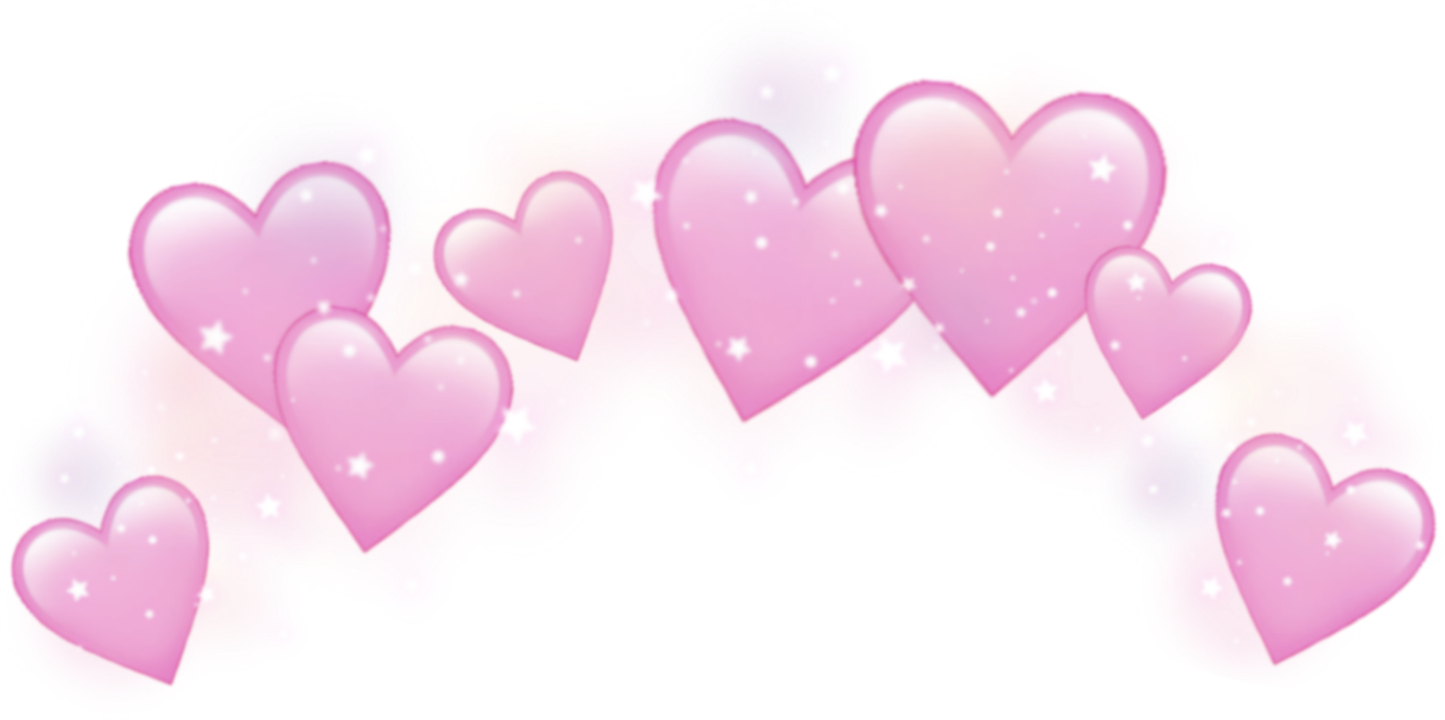 cute pink halo crown hearts sparkles sticker by @sienna0405