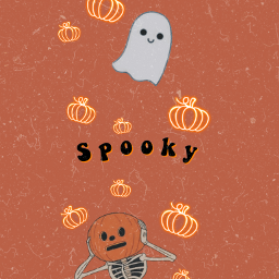 halloween spooky halloweenaesthetic aesthetic spookyszn spookyseason pumpkins pumpkin ghost cuteghost aestheticghost aestheticskeleton skeleton freetoedit colorpaint