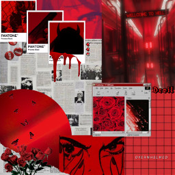 red aesthetic redaesthetic colour devil background wallpaper sad evil hell punk rock vintage blood rose freetoedit