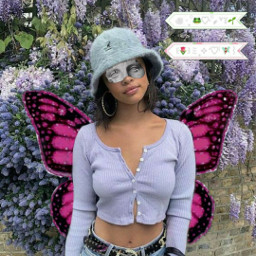 tysm ilysm freepfp butterfly girl aesthetic pinterest lilac pfp fyp