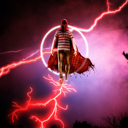 brightburn horror scary movie boy superhero supervillian villian lightning red trees ring circle super bolt lightningbolt madewithpicsart freetoedit