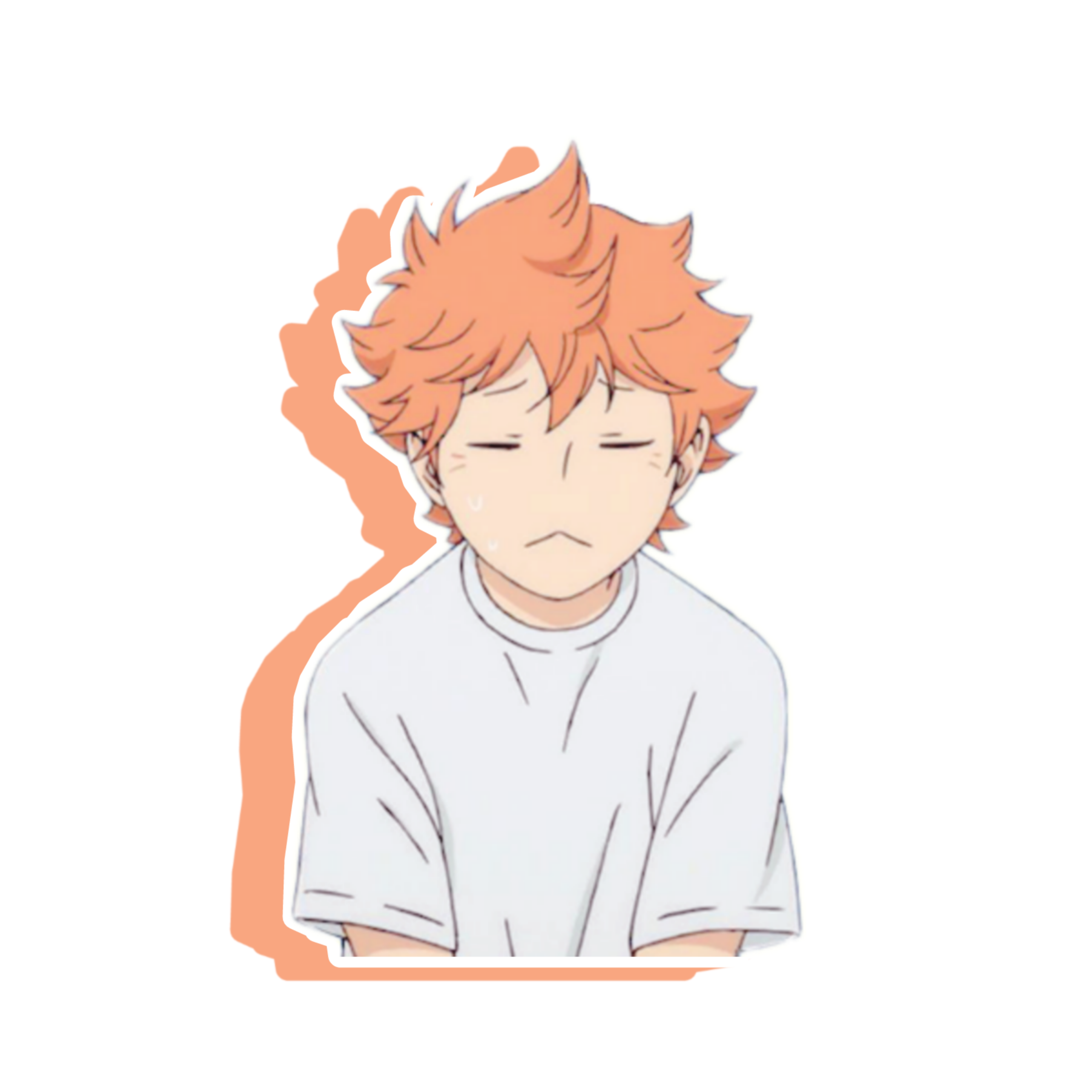 hinatashouyou hinata haikyuu anime sticker by @-mwnaluv