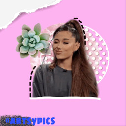 arianagrande pink artsypic rippedpaper cute foryou foryoupage ariana art people taglist freetoedit