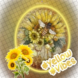 sunflower bee yellowvibes freetoedit rcyellowvibes