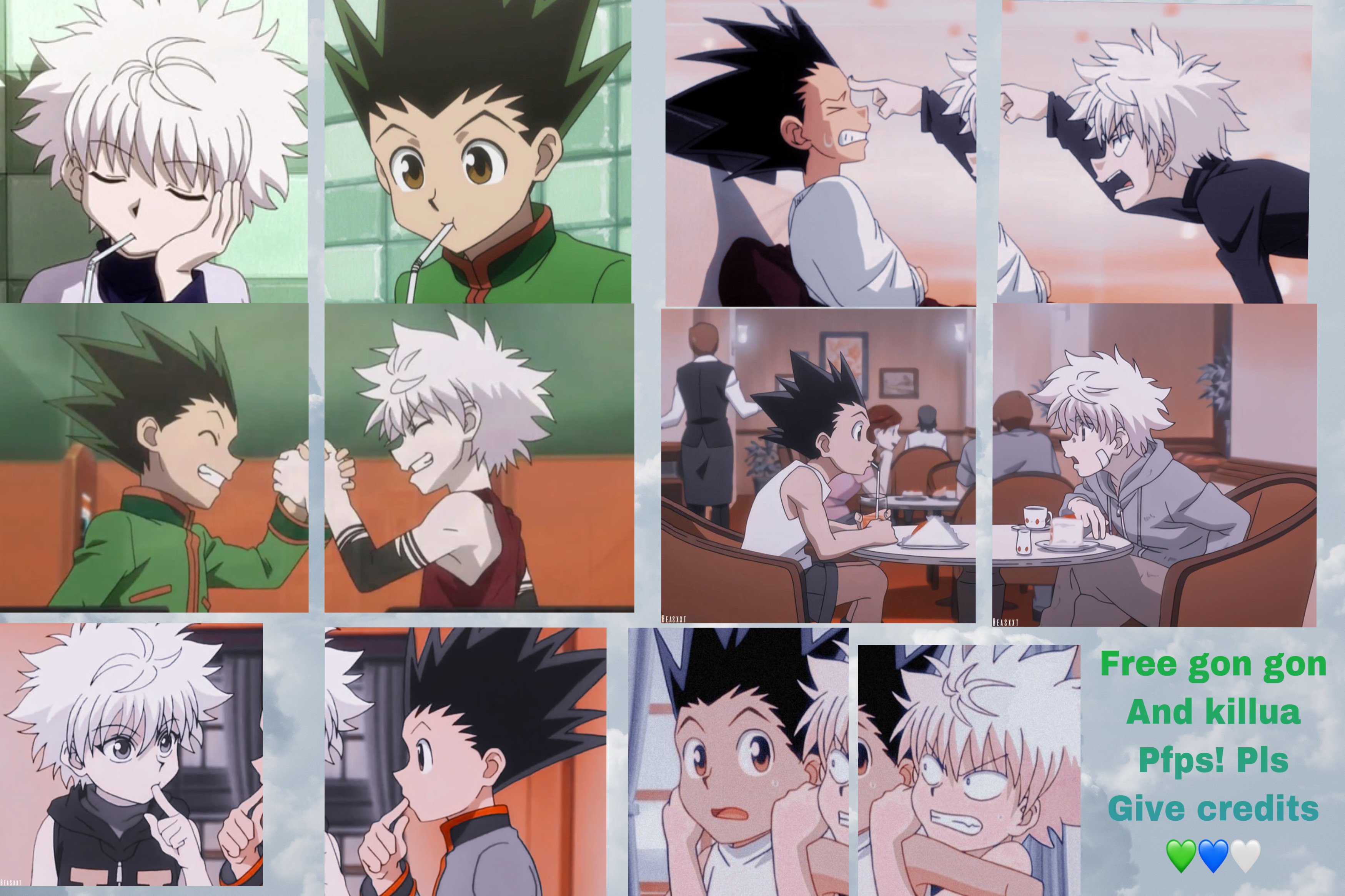 Pfps Gon Killua Blue Green Cute Image By Anime