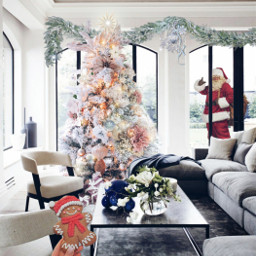 christmas christmastree christmasdecoration garland santa santaclaus cookie livingroom decor freetoedit decorateyourdreamtree