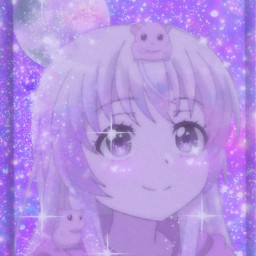 freetoedit anime animegirl galaxy purple
