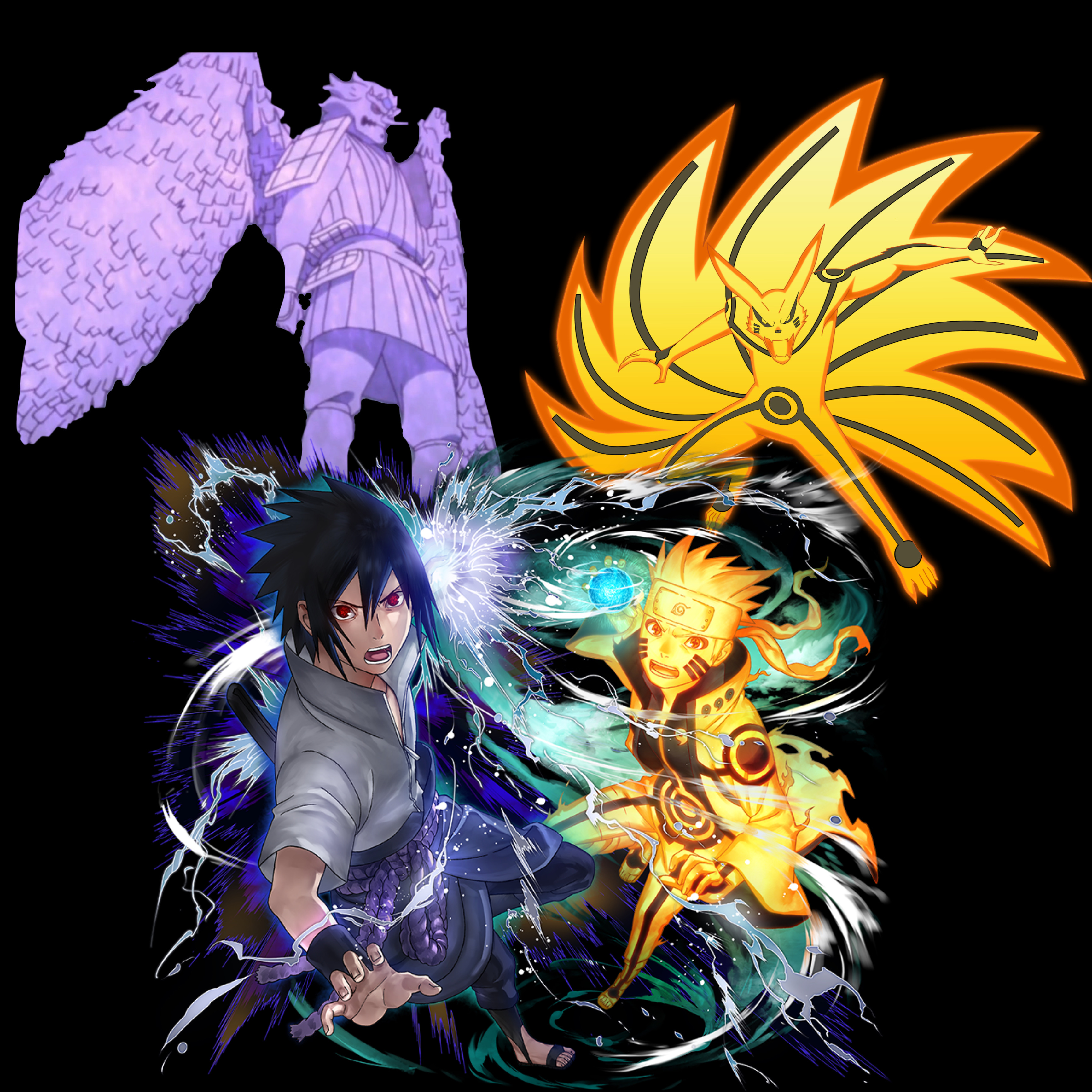 Duo Kurama Susano Naruto Image By Sandrohantenbein