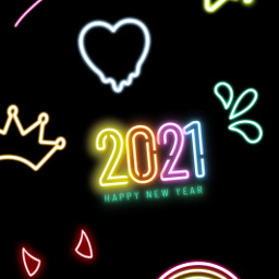 2021 happynewyear happynewyear2021 newyear newyear2021 neon aesthetic aestheticneon freetoedit srchappynewyear2021