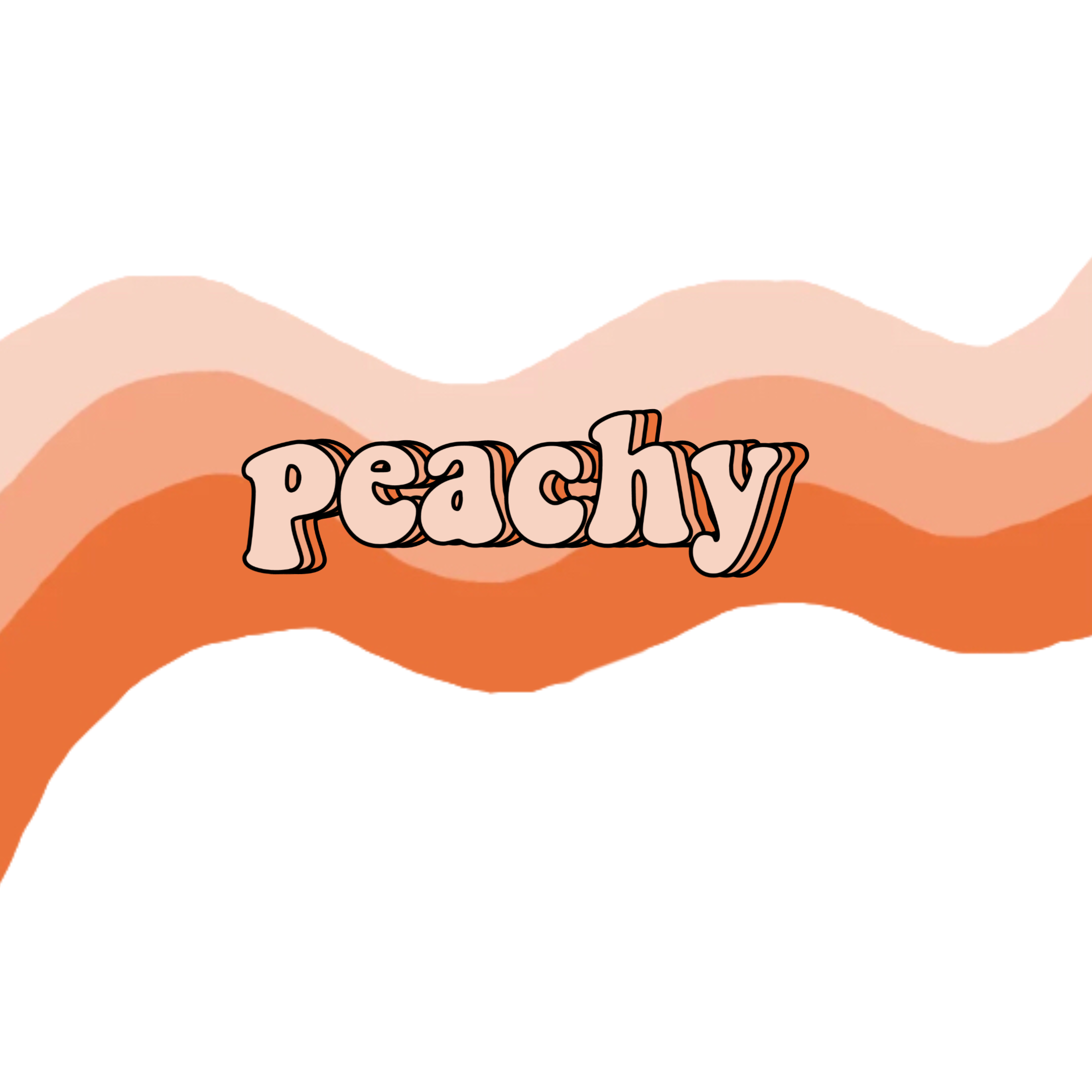 peach peachy sticker orange sticker by @-frootiiloops-