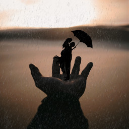 challenge inmyhand inmyhandschallenge inmyhandcontest rain couple silhouette umbrella edited editedwithpicsart editedbyme freetoedit ircinmyhand