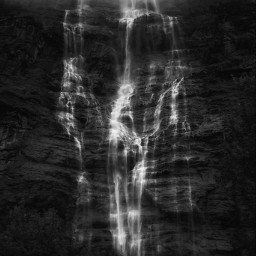 waterfall blackandwhite nature