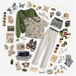 moodboard vintage aesthetic green clothes outfit art freetoedit