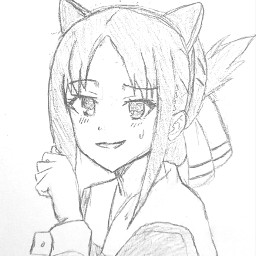 art myart sketch anime loveiswar loveiswarkaguya kaguya kaguyasamaloveiswar cat catgirl freetoedit